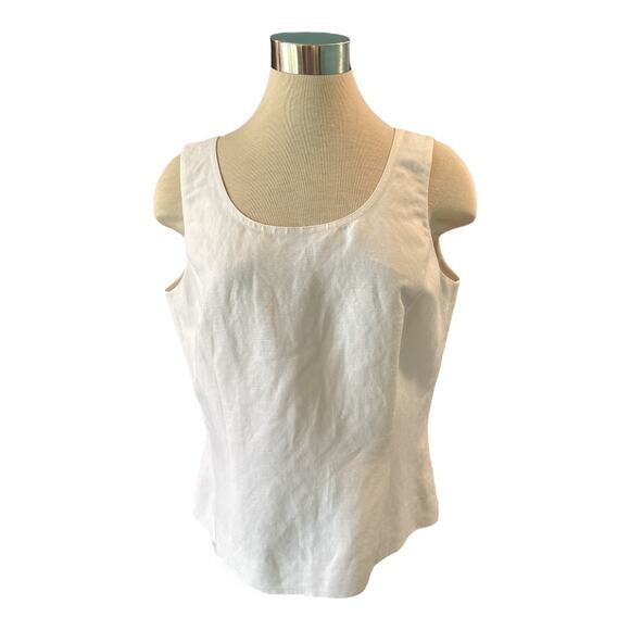 Tahari 12 Cream Jacket & Shell Set Linen Blend - Picture 3 of 9